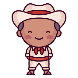 Cartoon man in traditional central american clothes PNG Design Transparent PNG