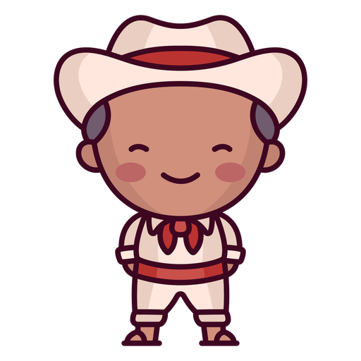 Cartoon man in traditional central american clothes