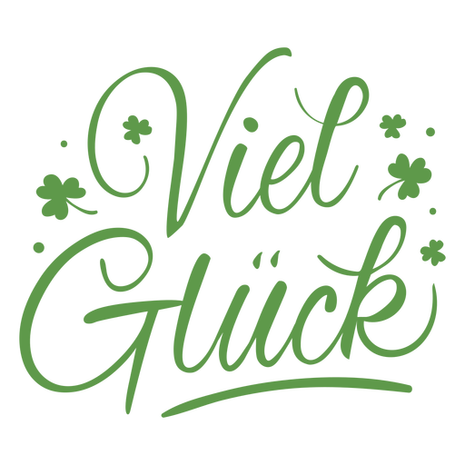 Viel glück script badge PNG Design