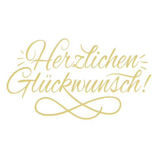 Herzlichen glückwunsch script badge  PNG Design