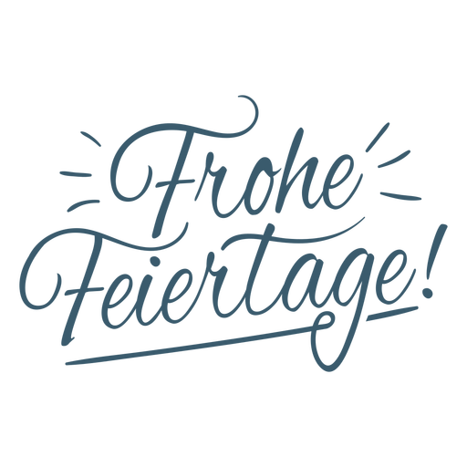 Frohe feiertage script badge PNG Design