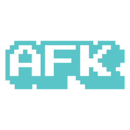 AFK gaming pixel art badge PNG Design Transparent PNG