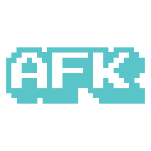 AFK gaming pixel art badge PNG Design