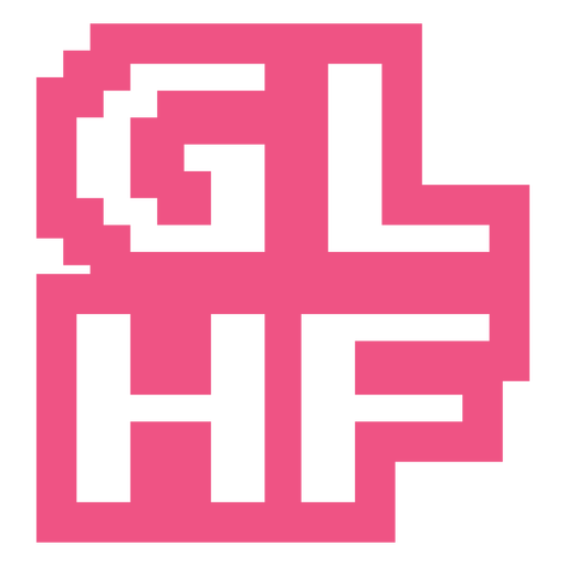 GL HF gaming badge PNG Design