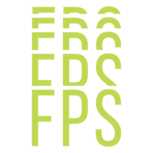 FPS text badge flat PNG Design