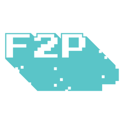F2P gaming pixel art badge Transparent PNG