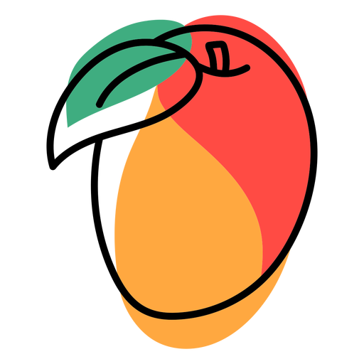Color stroke abstract mango