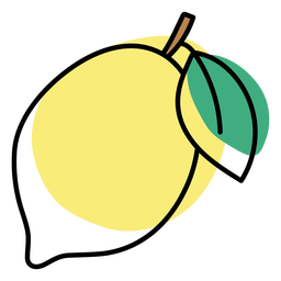 Abstract color stroke lemon PNG Design
