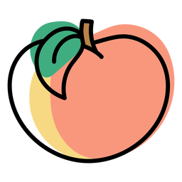 Color stroke abstract peach
