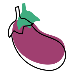 Color stroke abstract eggplant PNG Design Transparent PNG