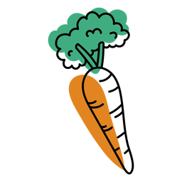 Color stroke abstract carrot PNG Design Transparent PNG