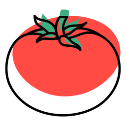 Color stroke abstract tomato
