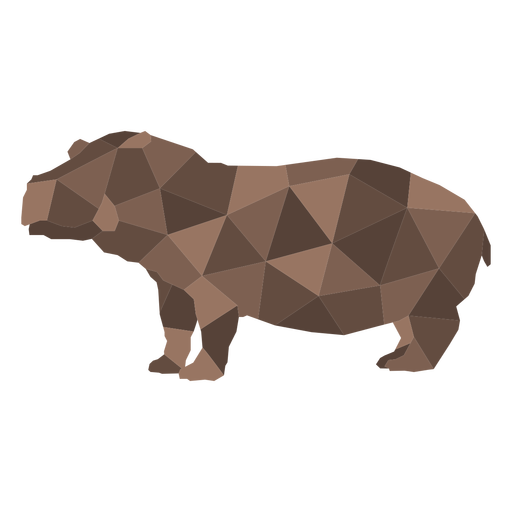 Hipopótamo animal poligonal Desenho PNG