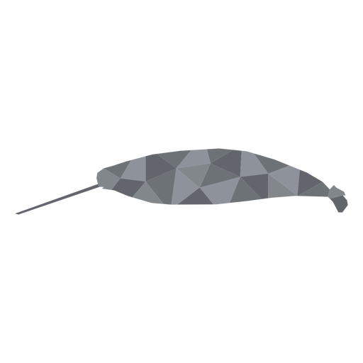 Color polygonal narwhal silhouette PNG Design