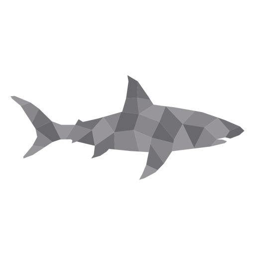 Simple polygonal shark profile PNG Design