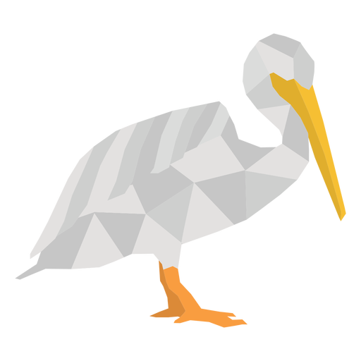 Seagull bird polygonal PNG Design