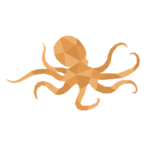 Simpe polygonal octopus  PNG Design