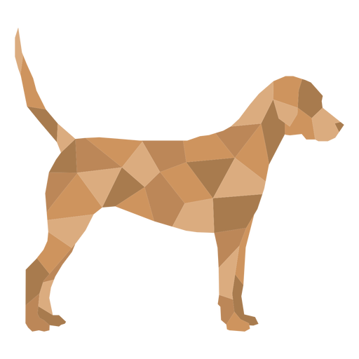 Dog side-view polygonal