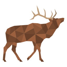 Polygonal color deer PNG Design Transparent PNG
