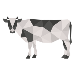 Simple polygonal color cow  PNG Design