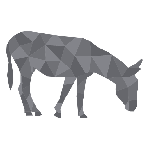 Color polygonal donkey PNG Design