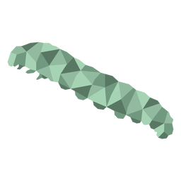 Caterpillar polygonal bug PNG Design