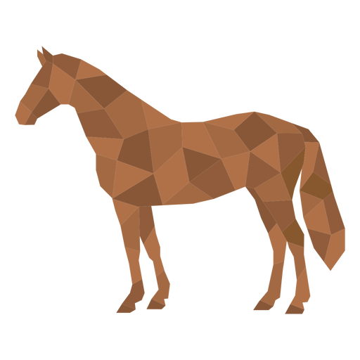 Horse animal polygonal PNG Design