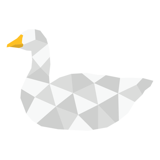 Profile color polygonal goose PNG Design