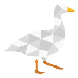 Duck animal walking polygonal PNG Design