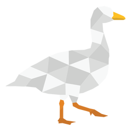 Pato animal caminando poligonal