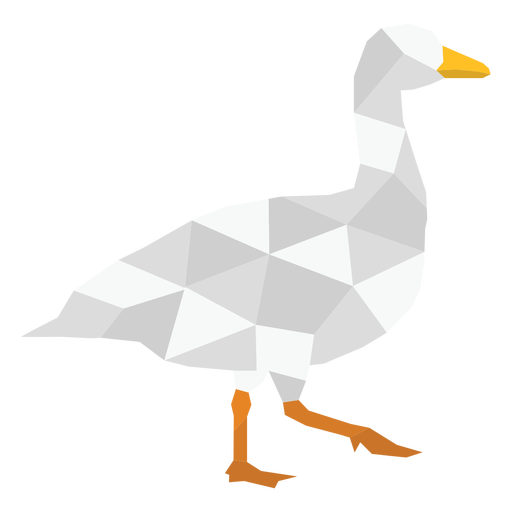 Duck animal walking polygonal
