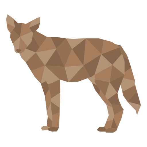 Polygonal color wolf