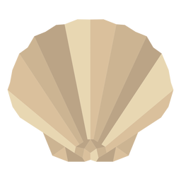 Polygonal clam shell from top PNG Design