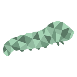 Simple color polygonal caterpillar  PNG Design Transparent PNG