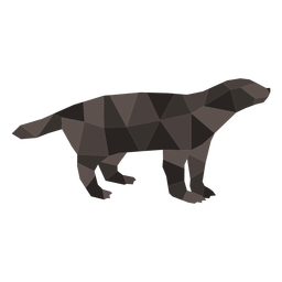 Color polygonal badger PNG Design