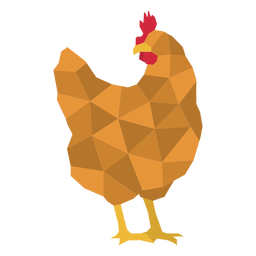 Simple polygonal color chicken