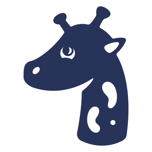 Filled stroke giraffe head PNG Design