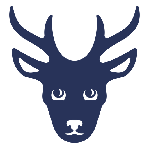 Filled stroke deer head PNG Design
