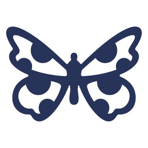 Simple filled stroke spotted butterfly PNG Design