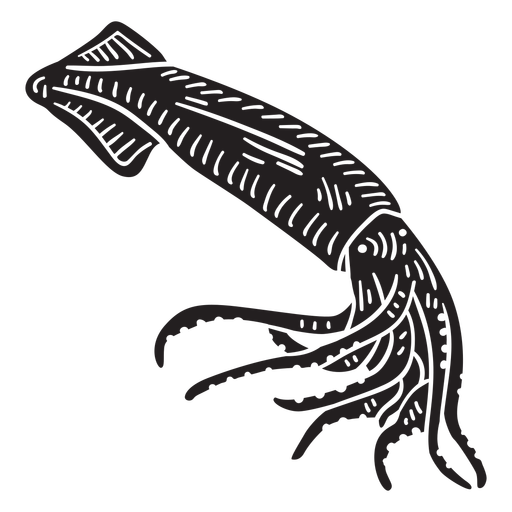 Angry Black Squid transparent PNG - StickPNG