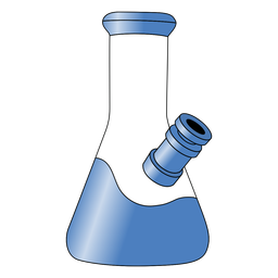 Blue smoking bong gradient PNG Design