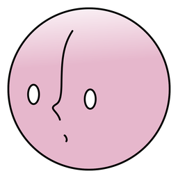 Simple surprised face emoji color stroke PNG Design