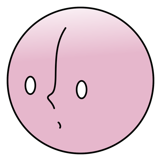 Simple surprised face emoji color stroke
