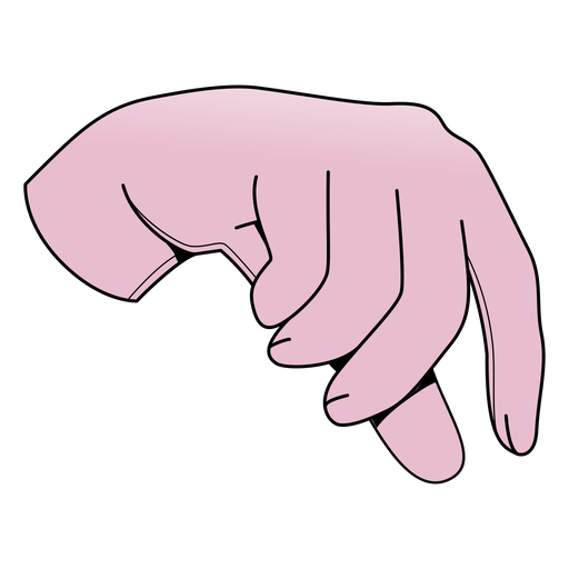 Hand pointing down gradient PNG Design
