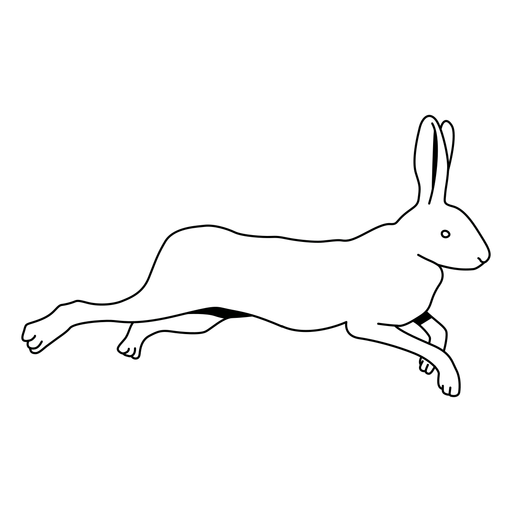 bunny jumping silhouette