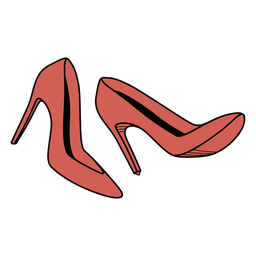 Flat pair of high heels PNG Design Transparent PNG