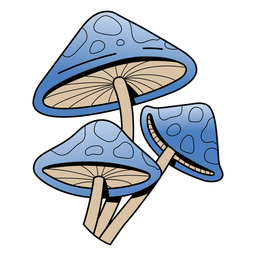 Blue mushroom nature