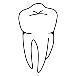 Simple stroke tooth PNG Design