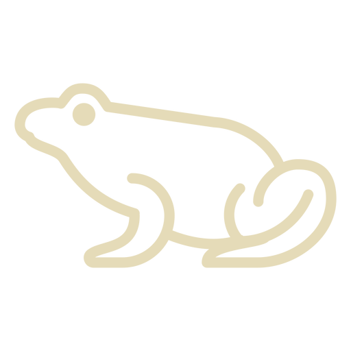Simple thick stroke profile frog PNG Design