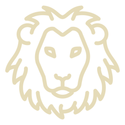 Simple thick stroke lion head PNG Design Transparent PNG